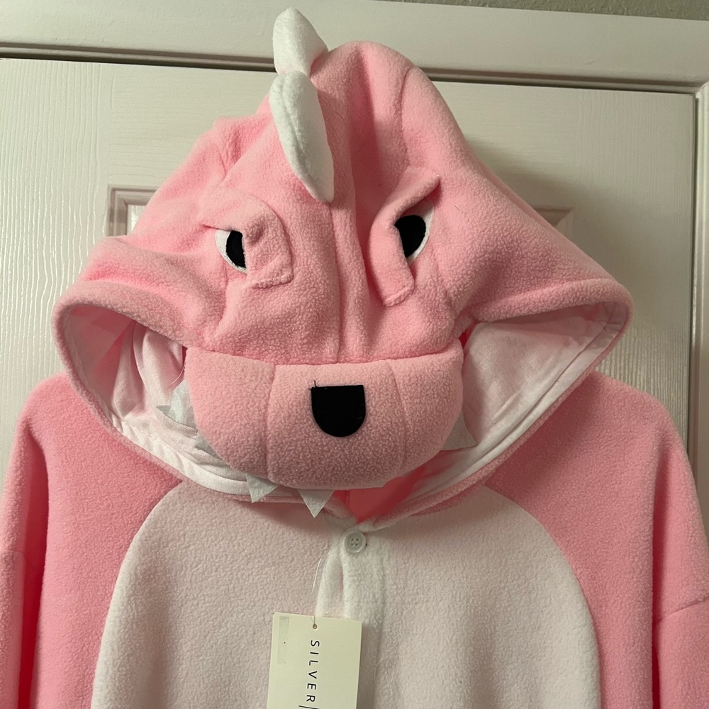 Silver Lilly Pink Dragon Onesie/Costume
